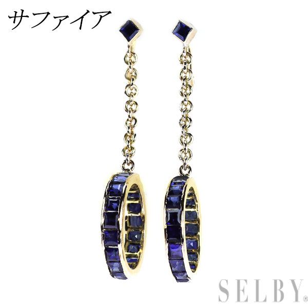 K18YG サファイア イヤリング
