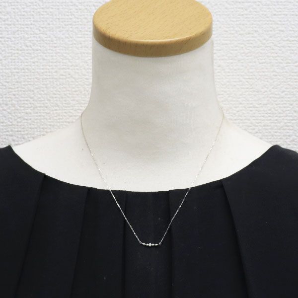 k10WG ペンダントネックレス K10WG ダイヤモンド ペンダントネックレス - メルカリ