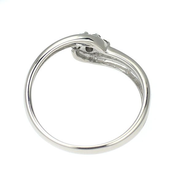 K 14 WG ダイヤモンド リング 0.09 ct