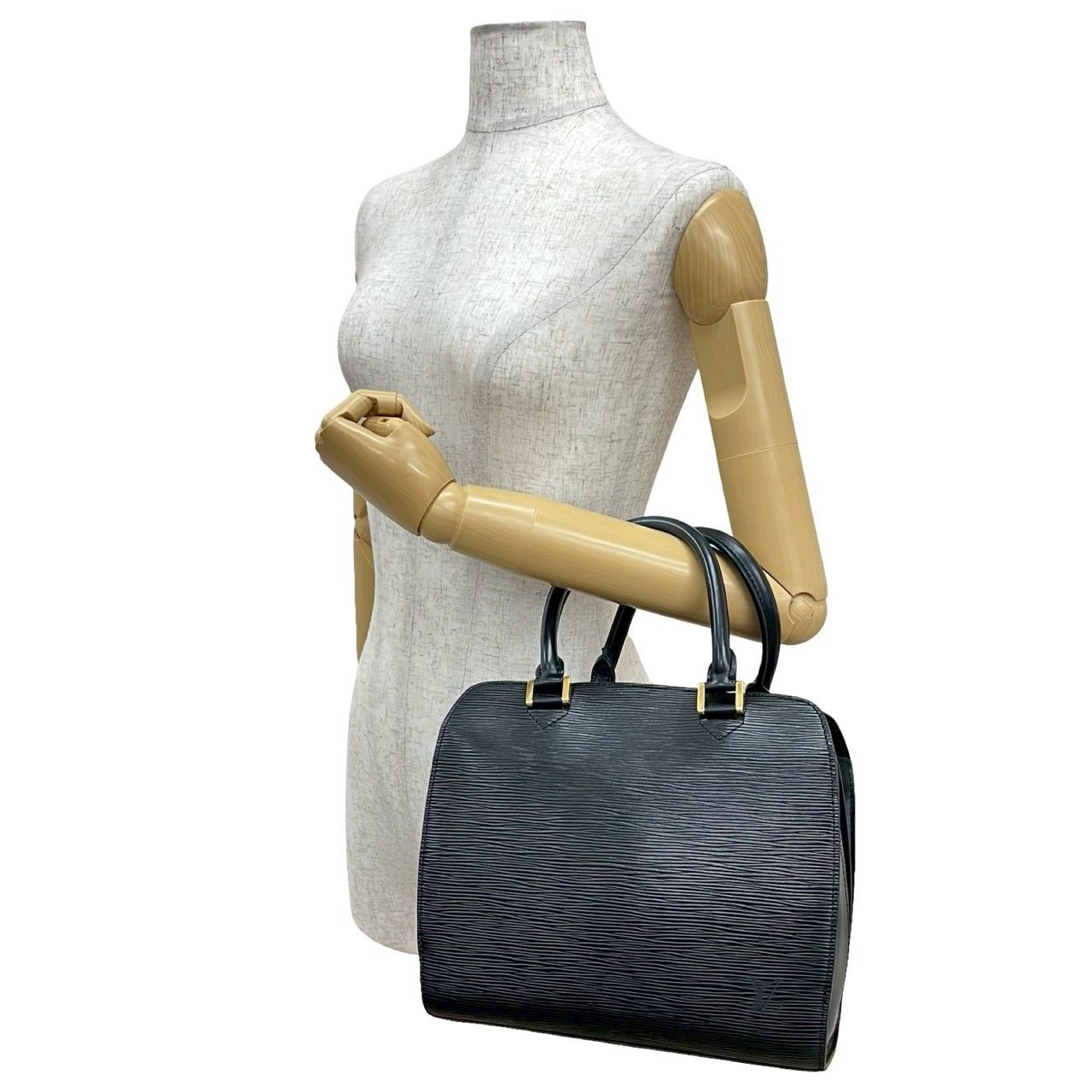 LOUIS VUITTON ルイヴィトン ヴィンテージ ポンヌフ エピ レザー 本革 ハンドバッグ ミニ ボストンバッグ ノワール 25334