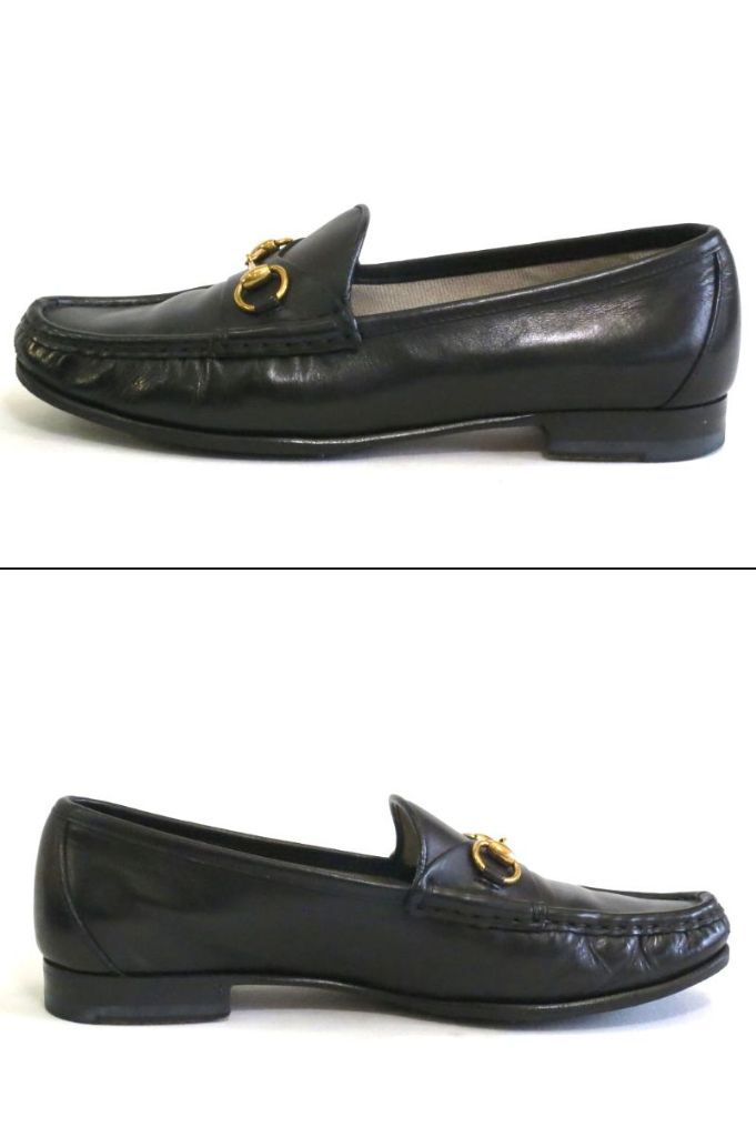 227064 GUCCI グッチ 60周年記念 1953 ホースビット ローファー 37 ブラック