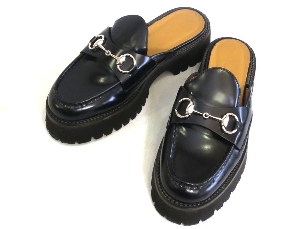 レザー厚底シューズ