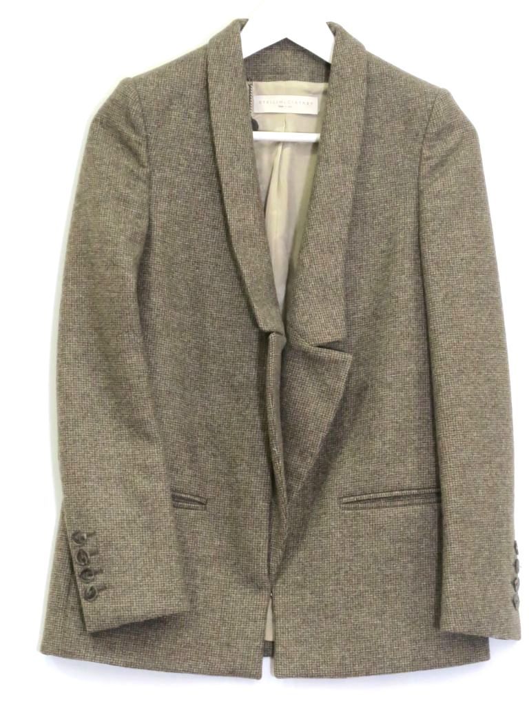 227065 Stella McCartney ステラ マッカートニー ウール テーラードジャケット 厚手 36 ブラウン