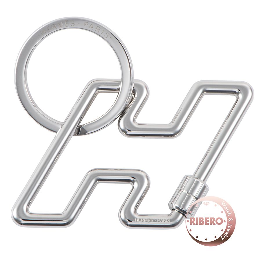 HERMES エルメス H Too Speed H トゥ スピード キーリング キーホルダー シルバー