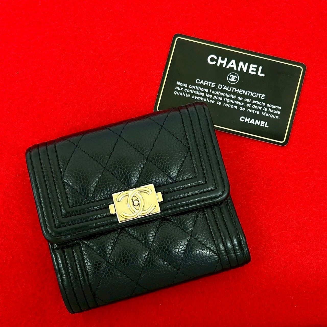 極 美品 カード シール有 28番台 CHANEL シャネル マトラッセ ココ