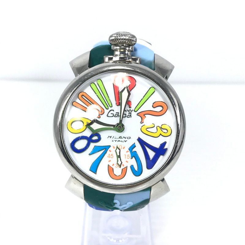 品 Gaga Milano ガガ ミラノ MANUALE 48 5010 マヌアーレ 48 シースルーバック 手巻き式 腕時計 197-251107-yy-18-tag