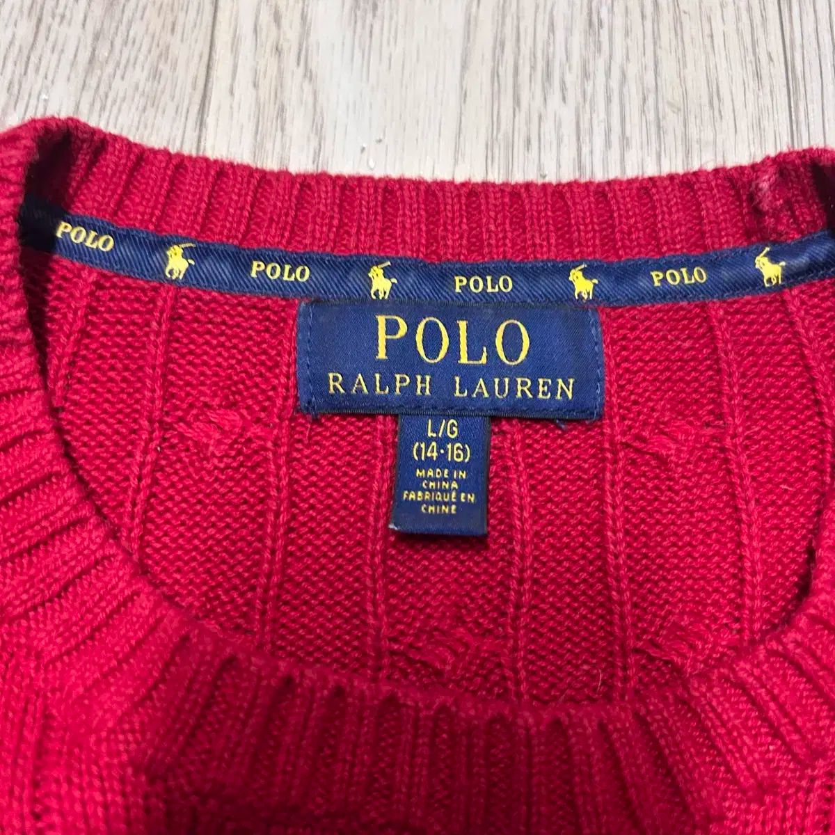 ポロラルフローレン ケーブルニット レディース M