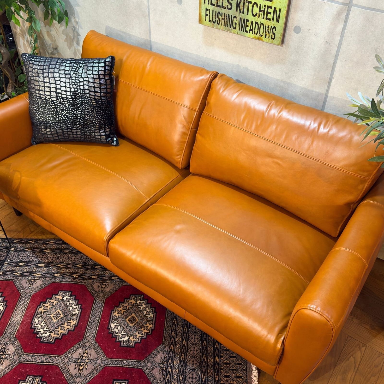 5人掛けソファ キャメルブラウン