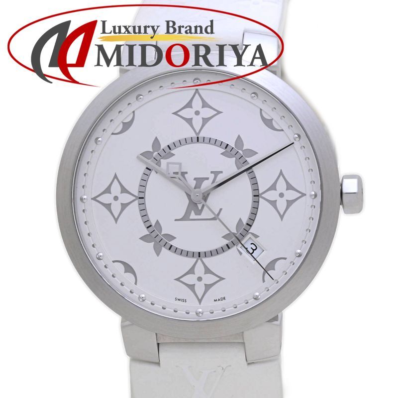 LOUIS VUITTON ルイヴィトン タンブール スリムGM QA120Z 正規店 磨き済 電池交換済 腕時計 メンズ 40146