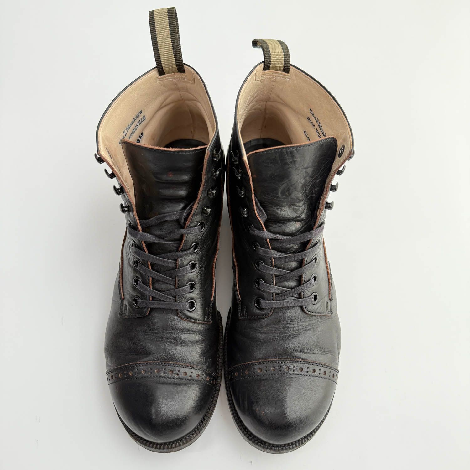 The 2 Monkeys ザ ツーモンキーズ VAUDEVILLE ヴォードビル ワークブーツ レザー サイズUS7.5 古着