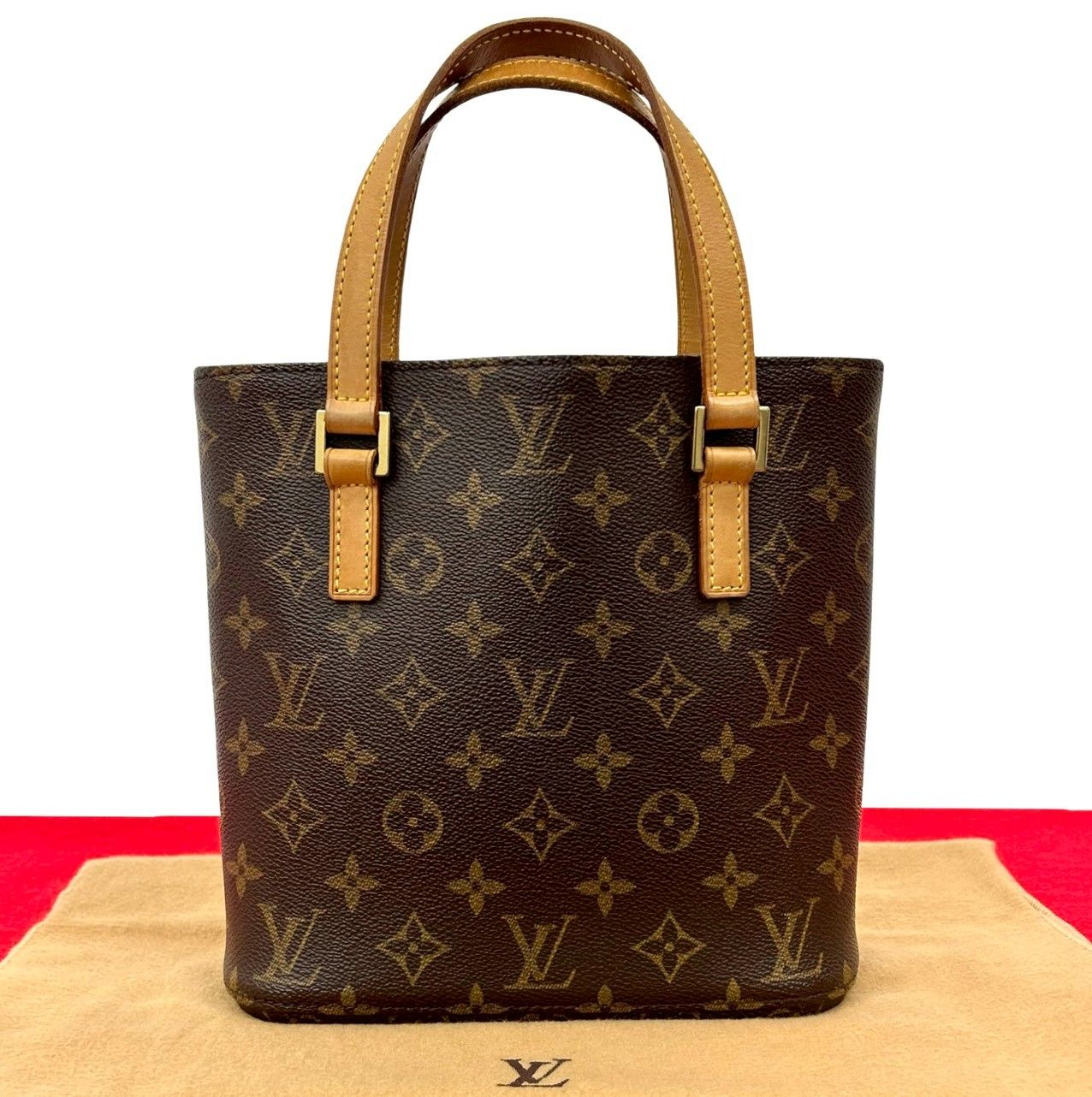 袋付き LOUIS VUITTON ルイヴィトン ヴァヴァン PM モノグラム レザー 本革 ハンドバッグ ミニ トートバッグ ブラウン 42755