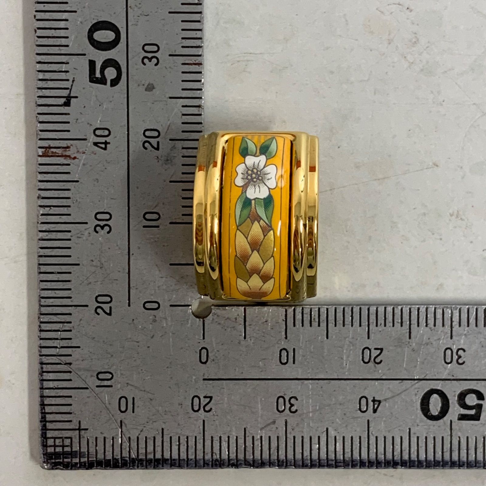 エルメス エルメス イヤリング エマイユ 七宝焼 フラワーモチーフ 