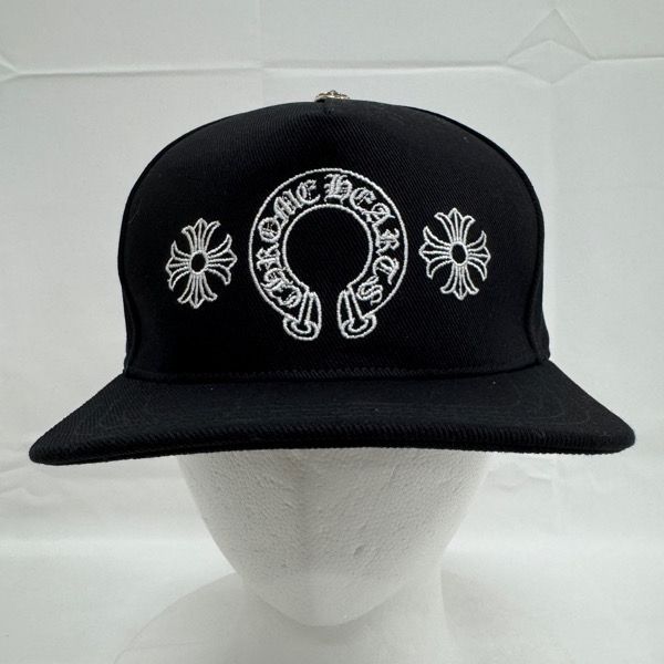 CHROME HEARTS クロムハーツ CH Plus Horseshoe Embroidery BASEBALL CAP ホースシュー&CHプラス刺繍 デニム キャップ 帽子