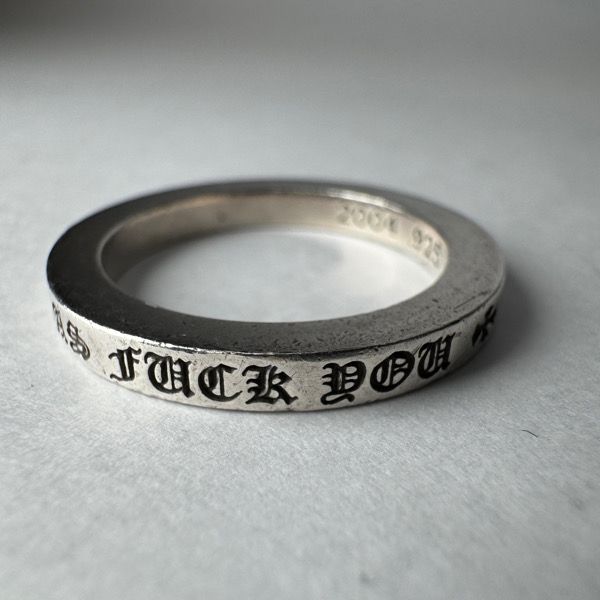 CHROME HEARTS/クロムハーツ 3mm スペーサーリング CH FUCK YOU