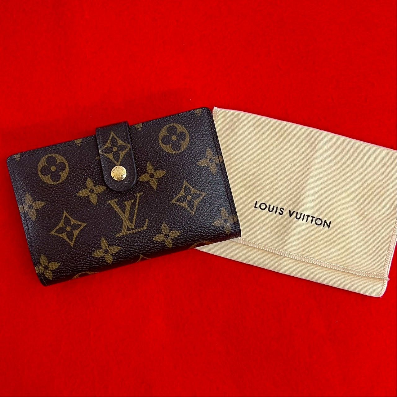 LOUIS VUITTON ルイヴィトン ポルトフォイユ ヴィエノワ モノグラム レザー 本革 二つ折り 財布 ミニ ウォレット ブラウン 26589