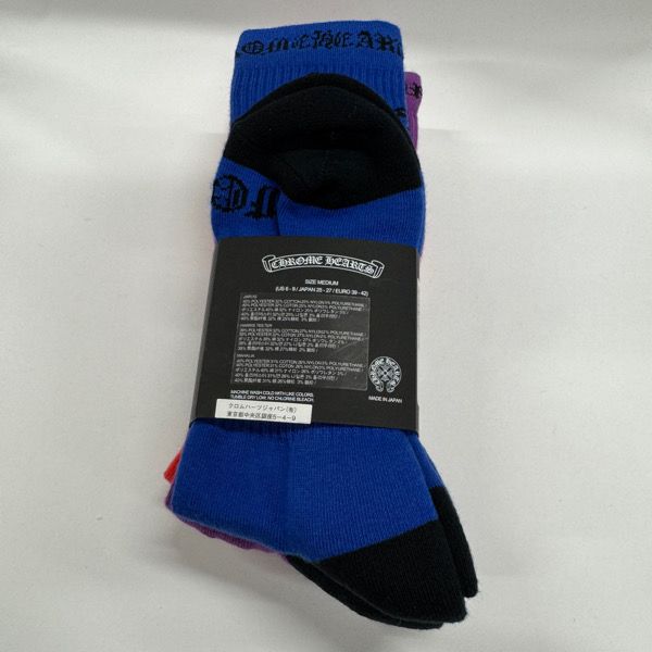 CHROME HEARTS クロムハーツ SOCKS FOTI フォティ 3Pack Socks 3パック ソックス 靴下 M