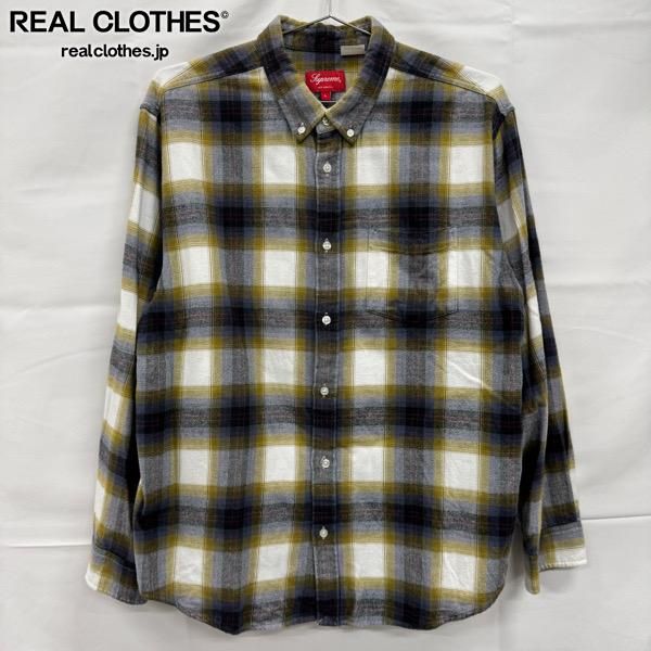 Supreme シュプリーム 22 SS Brushed Plaid Flannel Shirt ブラシプレイドフランネル チェック シャツ ナチュラル L