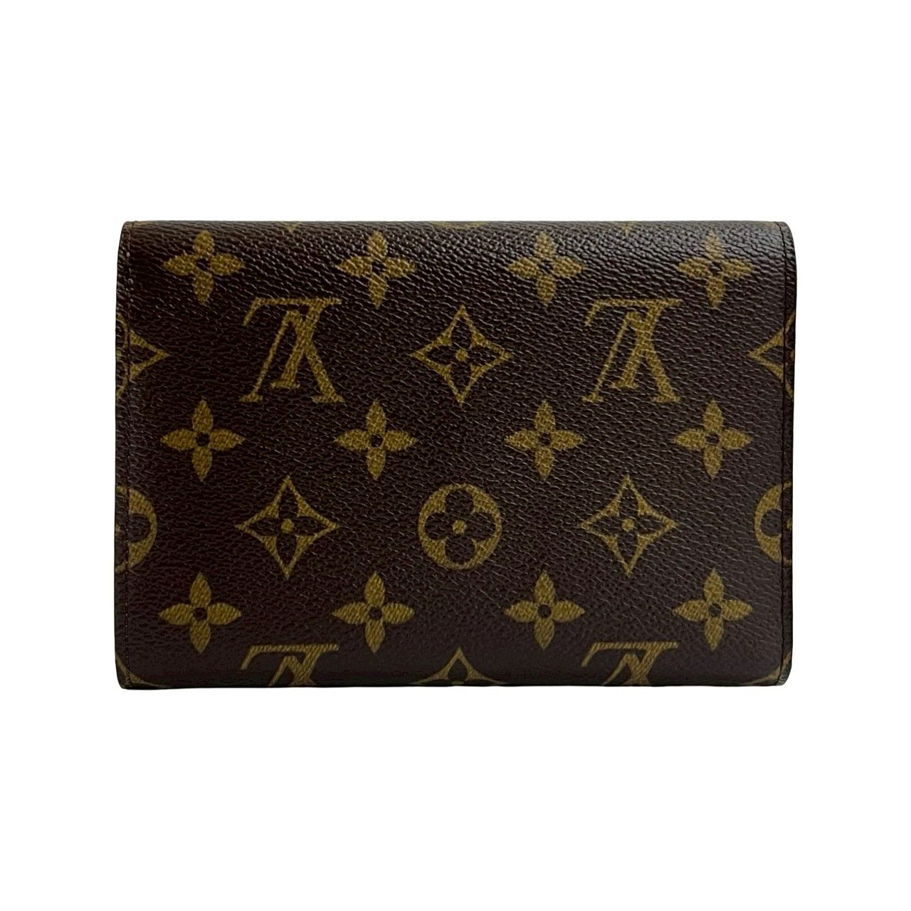 LOUIS VUITTON ルイヴィトン ポルトトレゾール エテュイ パピエ モノグラム レザー 二つ折り 財布 ウォレット ブラウン 20918