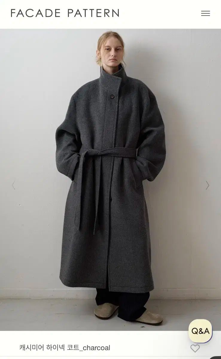 FACADE PATTERN ハイネック コート