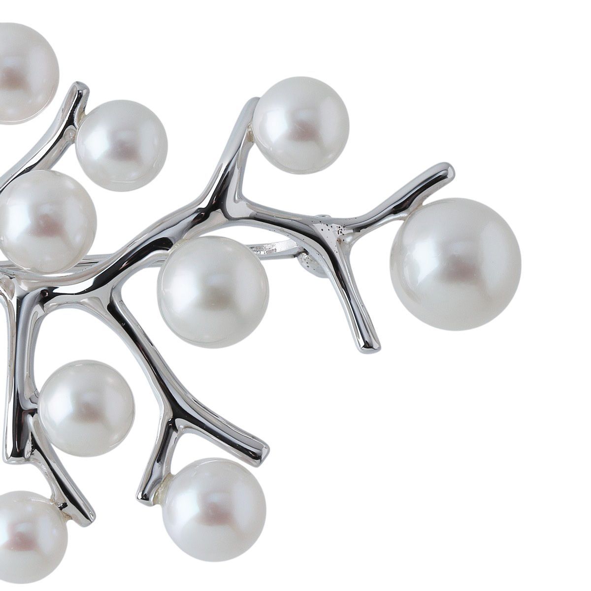 ミキモト パール ブローチ 幸福の木 ラージサイズ SV パール4.7 mm～6.8 mm PB-767 AS型 22944