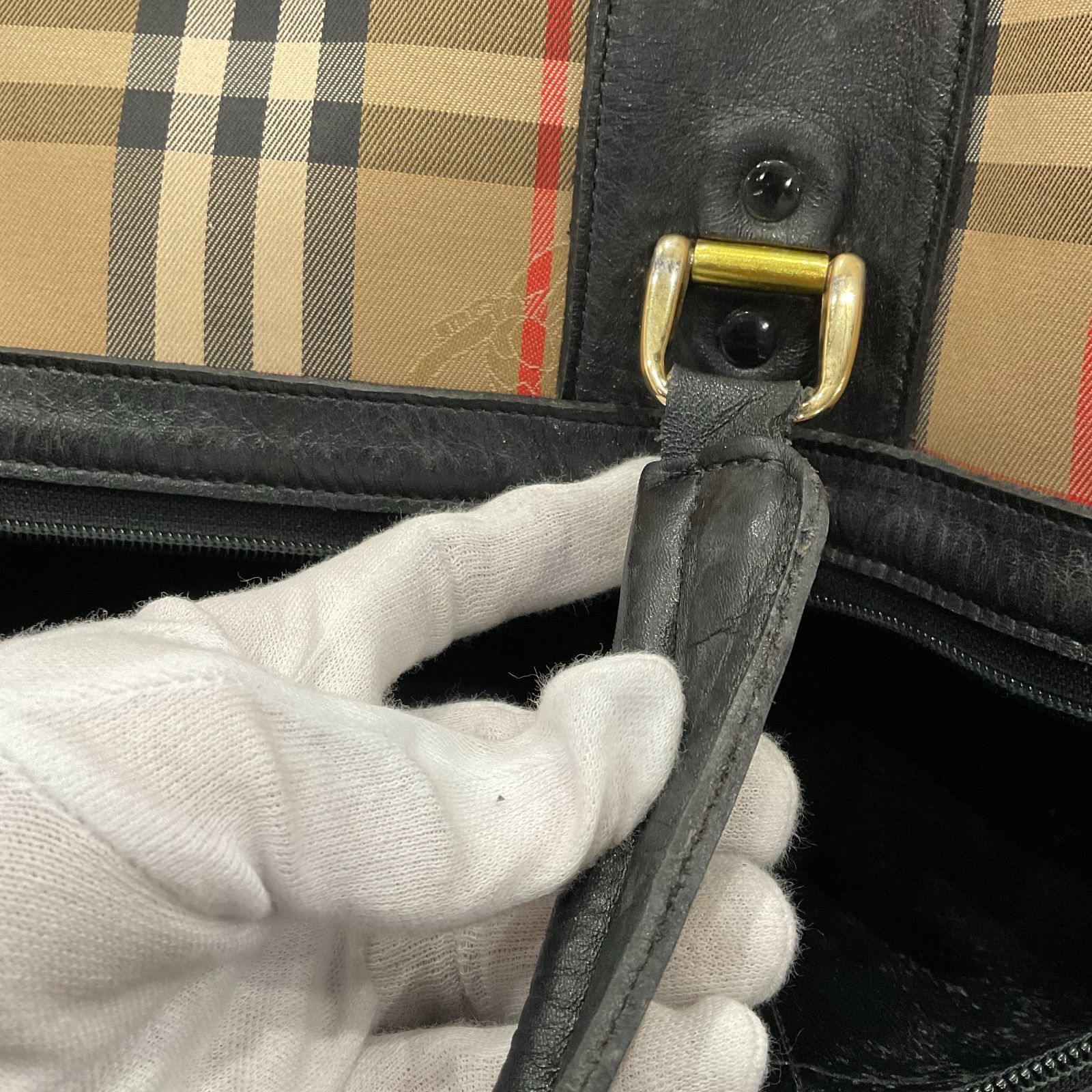 ノバチェック ボストンバッグ