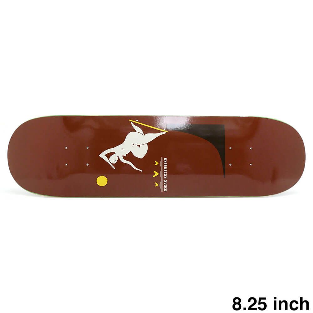 POLAR DECK ポーラー デッキ OSKAR ROZENBERG BS NOSEBLUNT BURNT RED 8.25 SHORT スケートボード スケボー
