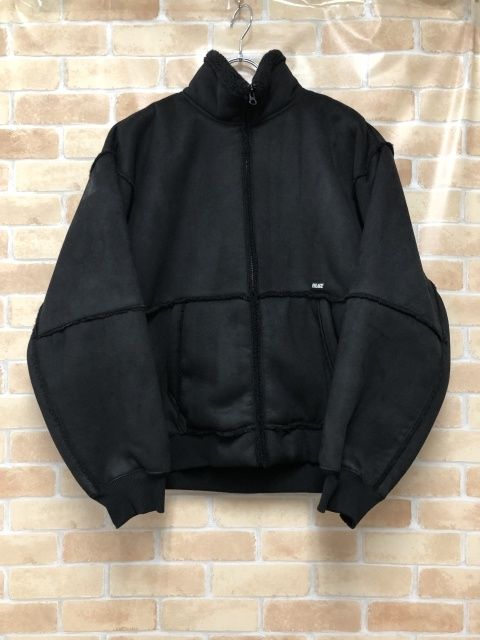 PALACE パレス SHERPA FAUX SUEDE FUNNEL ブラック L 111417532