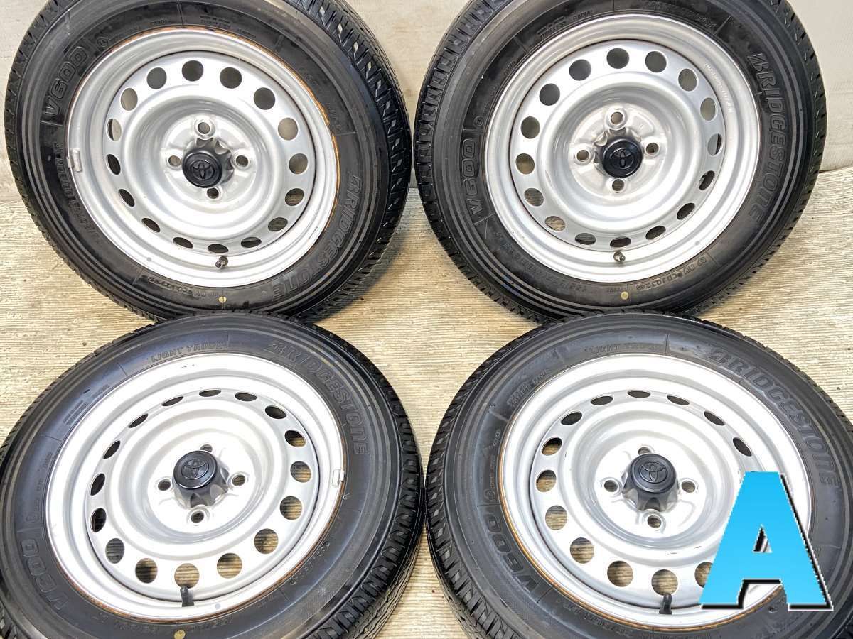 155 80 R 14 88 86 LT ブリヂストン V 600 トヨタ AL x 5 0 39 100 4穴 タイヤ サマータイヤ ホイールセット 4本セット s