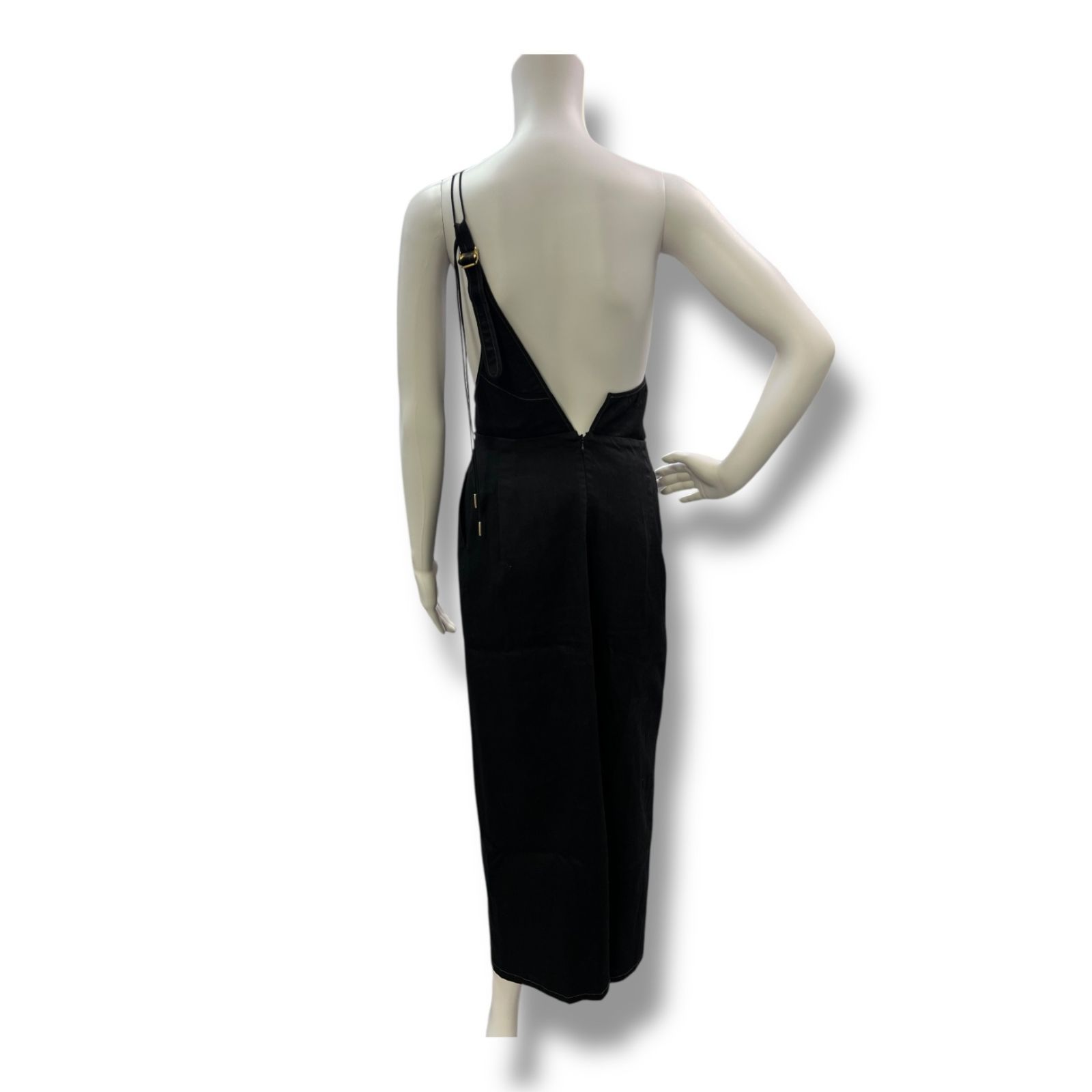 ONE- DRESS ワンショルダードローストリングドレス ワンピース デニムスカート フォトコピュー 242 GLD ブラック 36 607 A 1