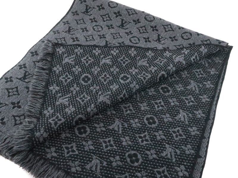 ルイヴィトン マフラー 現行モデル エシャルプ モノグラムクラシック LOUIS VUITTON ウール M78526 33606