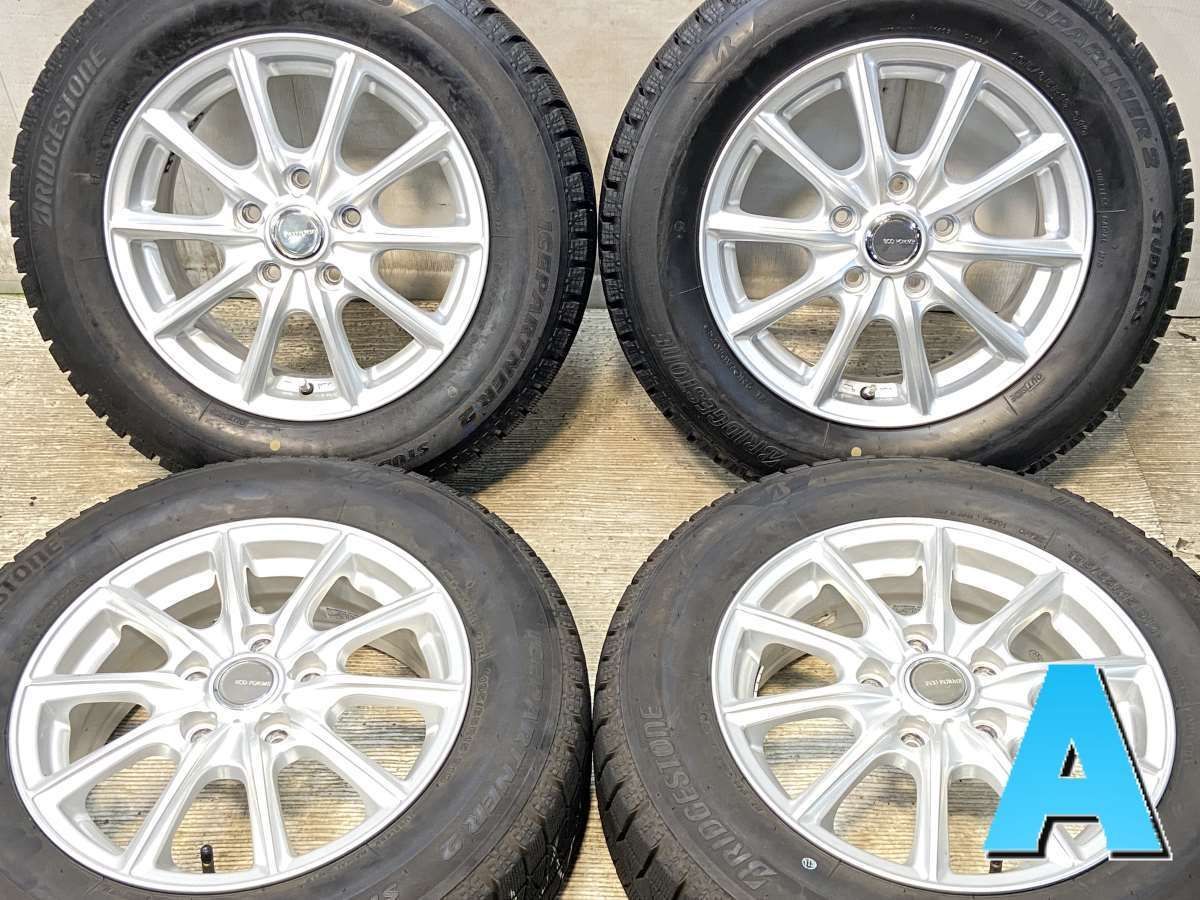 195 65 R 15 ブリヂストン アイスパートナー2 ECO FORME x 6 0 53 114 3 5穴 タイヤ スタッドレスタイヤ ホイールセット 4本セット w