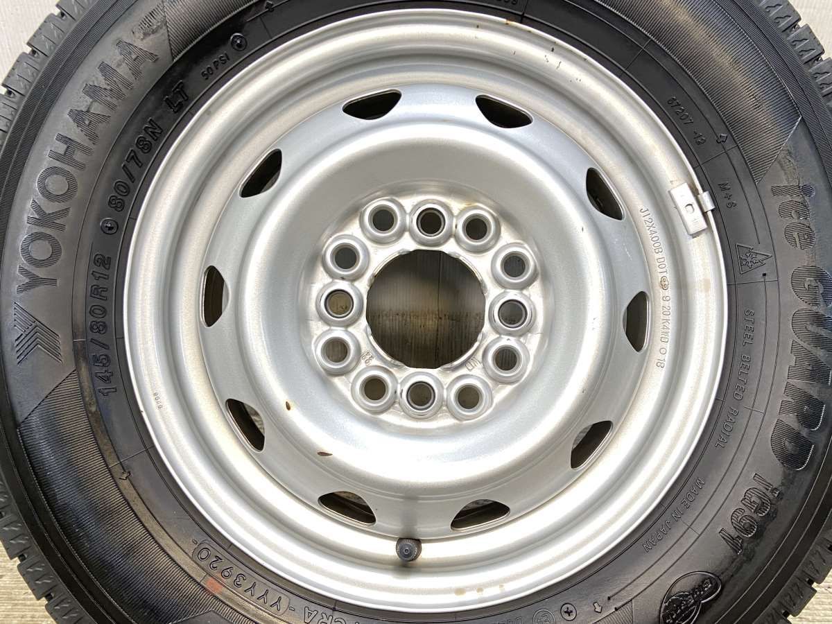  145 80 R 12 78 LT ヨコハマ アイスガード iG 91 WD x 4 0 100 110 114 3 4穴 タイヤ スタッドレスタイヤ ホイールセット 4本セット w タイヤ ホイールセット タイヤ ホイール
