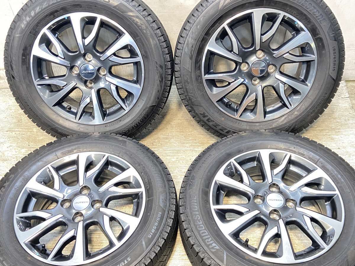 185 65 R 15 ブリヂストン ブリザック VRX 3 日産 オーテック x 5 40 100 4穴 タイヤ スタッドレスタイヤ ホイールセット 4本セット w