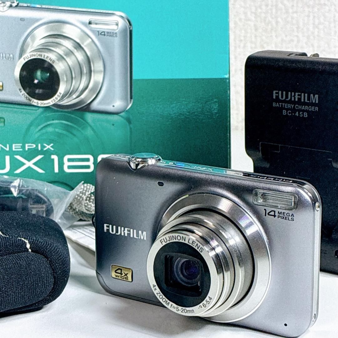 極美品 動作品 富士フィルム ファインピックス JX180 シルバー 小売