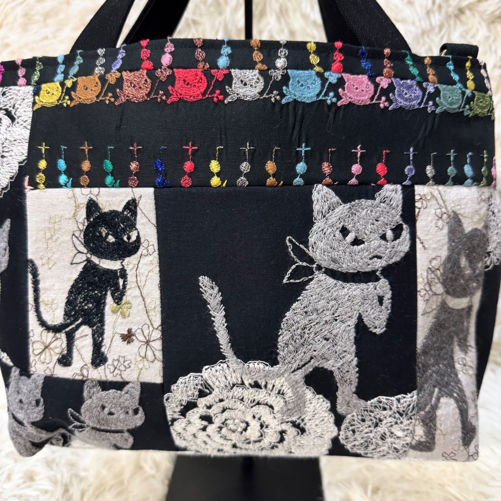 pjcクロッチくん ミナペルホネン トートバック 黒 しずく 自立