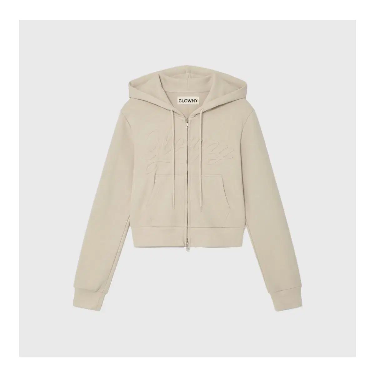 グロウニー JORDAN CROP ZIPUP HOODIE 2 COLOR