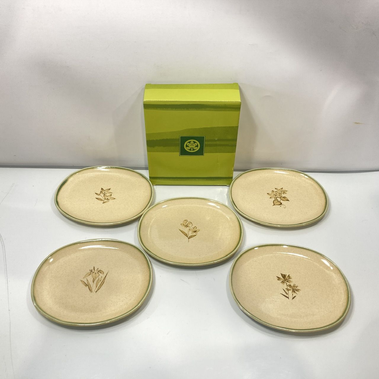 たち吉 黄瀬戸 小判皿5枚セット [管理No.：S10811_F1_60] - メルカリ