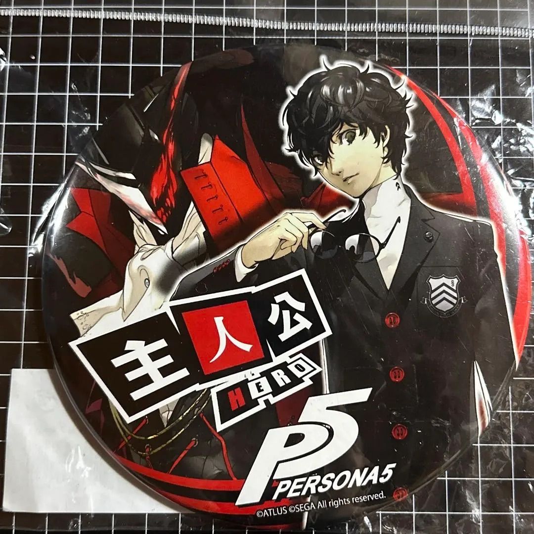 ディスカウント ペルソナ5 主人公 雨宮蓮 デカンバッジ デカ 缶バッジ