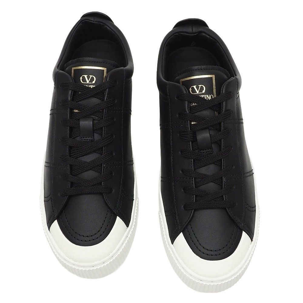 新品 VALENTINO GARAVANI レザースニーカー 【サイズ：42】 ブラック