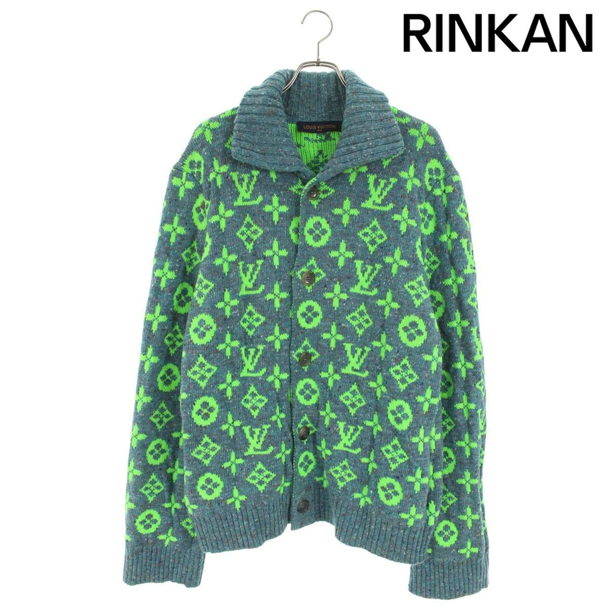 ルイヴィトン 22AW 未使用品フリークエンシー カーディガン メンズ XL ルイヴィトン 22SS RM221 IZ4 HMN83W モノグラムシグネチャー ニット