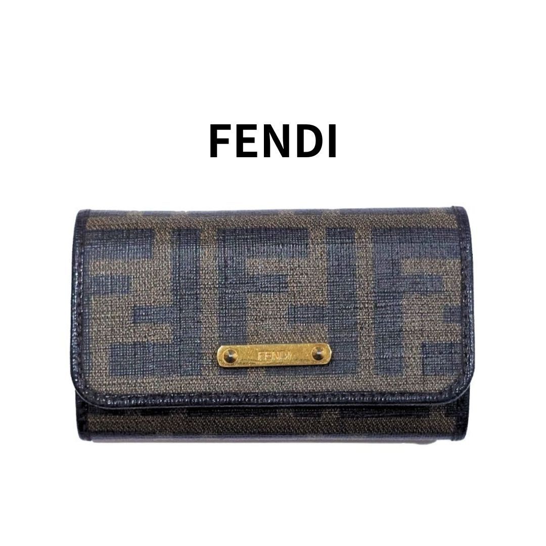 □ FENDI フェンディ 6連 キーケース 8AP079 ズッカ □ FENDI - フェンディ 6連キーケース 8AP079 シルバー 中古の通販 by 夢
