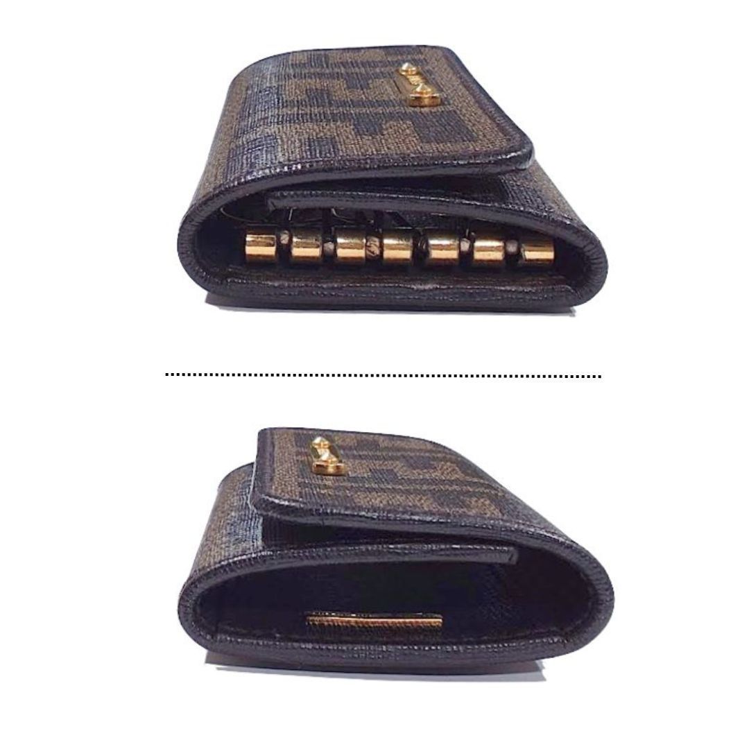□ FENDI フェンディ 6連 キーケース 8AP079 ズッカ □ FENDI - フェンディ 6連キーケース 8AP079 シルバー 中古の通販 by 夢