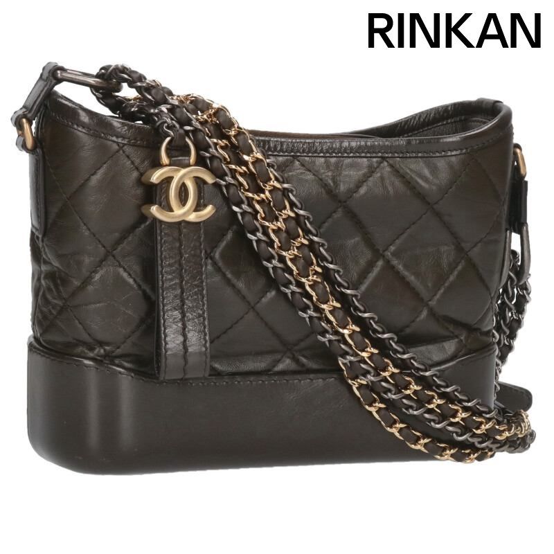 シャネル ガブリエル ドゥ シャネル スモールホーボーレザーショルダーバッグ メンズ