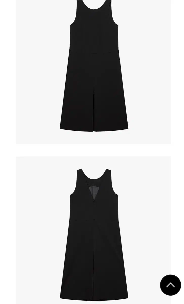 A.T.CORNER スリーブレス バッグ Vネック ロング ワンピース ブラック