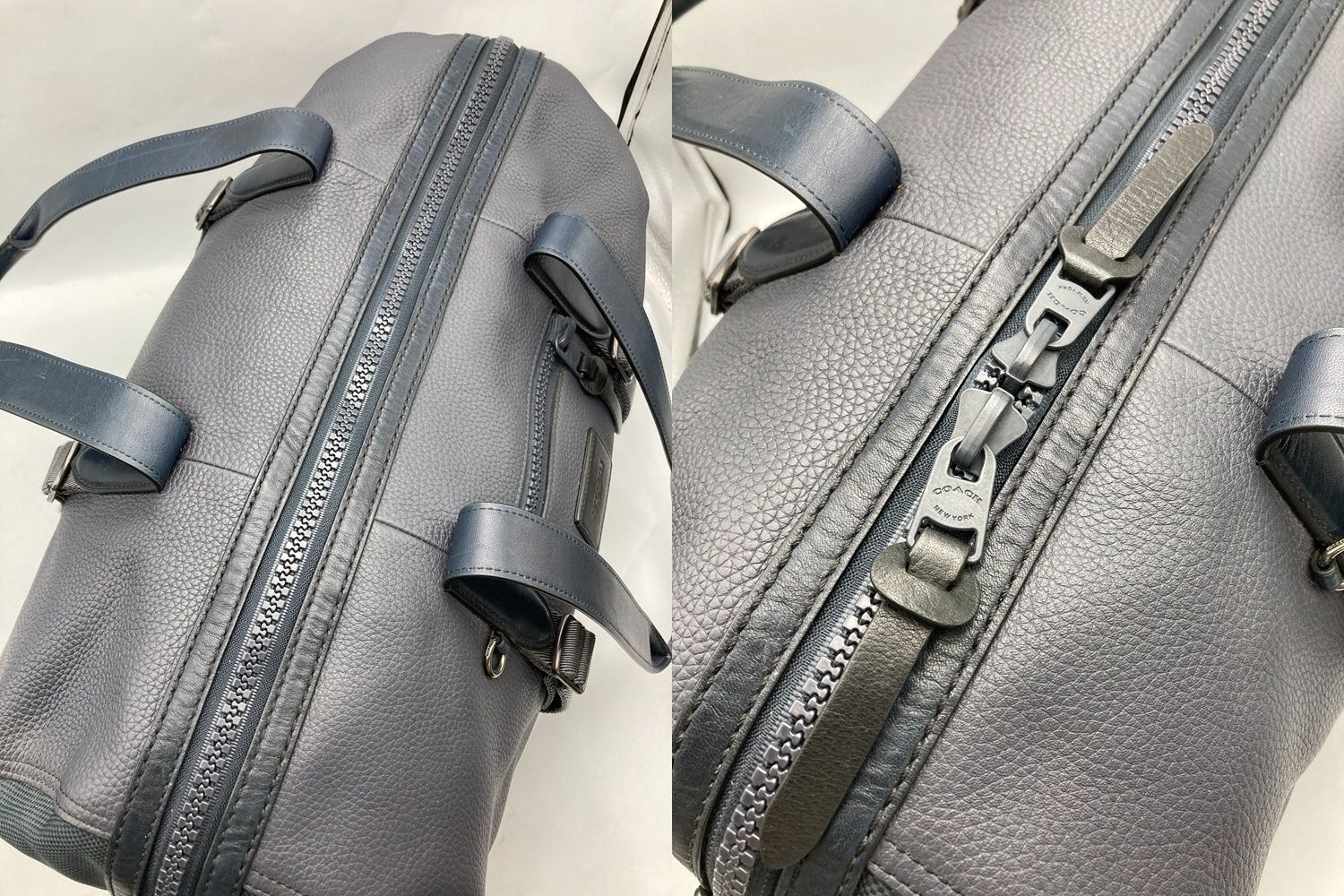 COACH コーチ レザー 2WAY ボストンバッグ メンズ 86737 中古 D4  