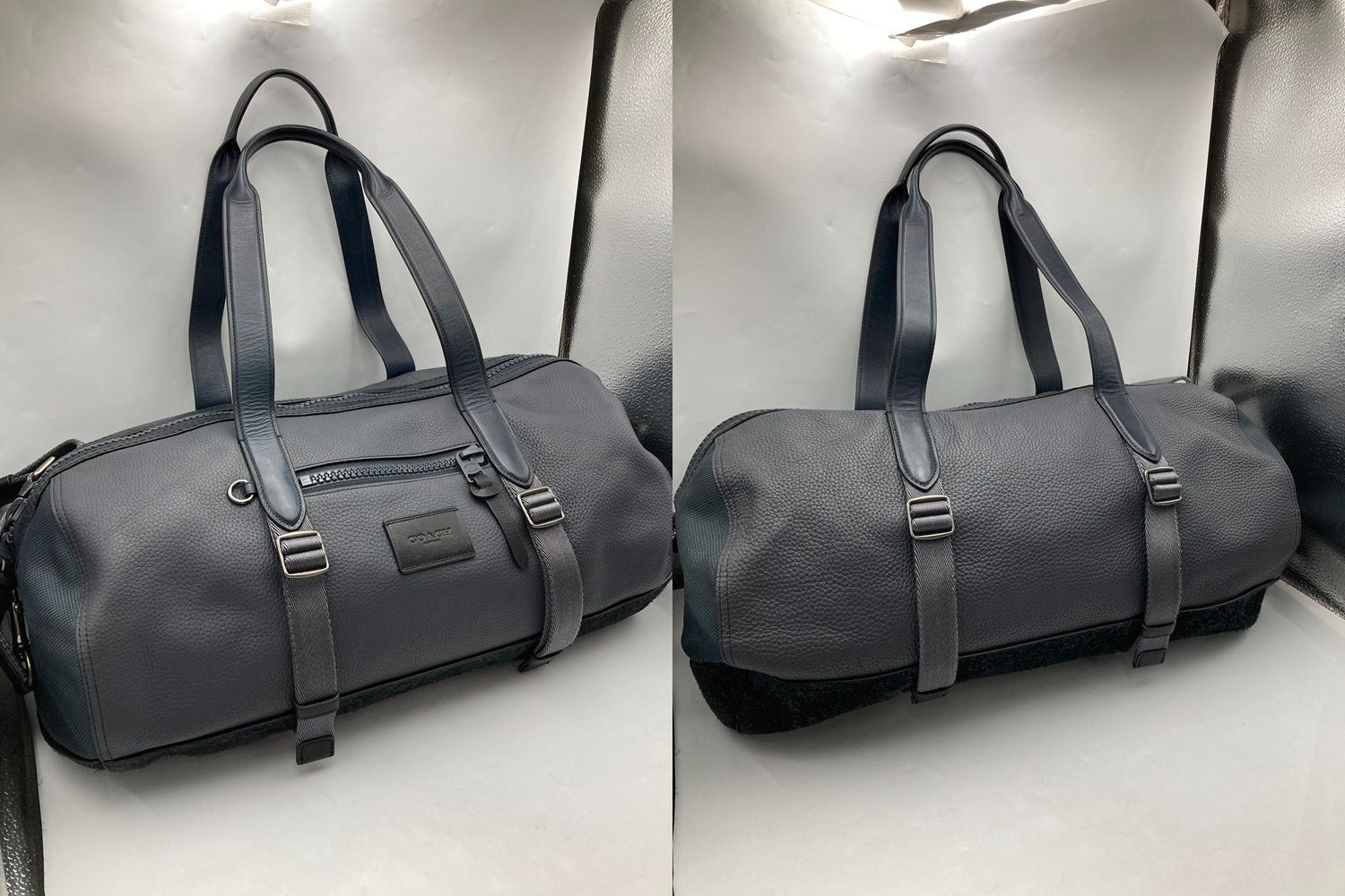 COACH コーチ レザー 2WAY ボストンバッグ メンズ 86737 中古 D4  