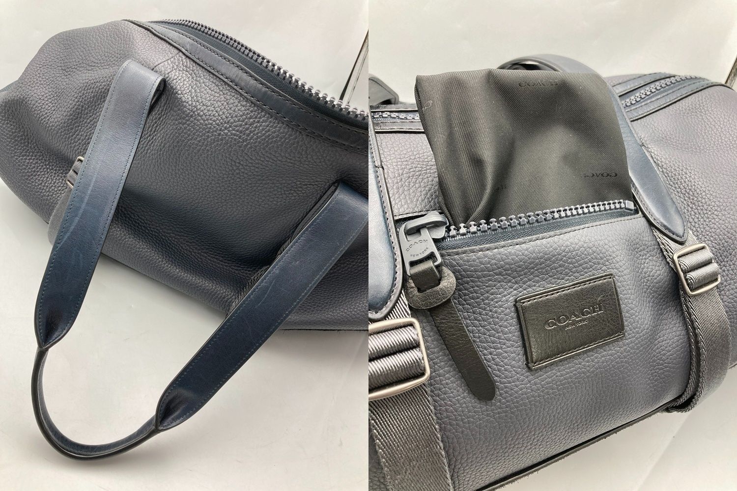COACH コーチ レザー 2WAY ボストンバッグ メンズ 86737 中古 D4  