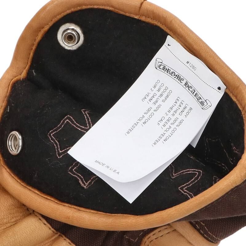 クロムハーツ GLOBE クロスパッチ付きレザー手袋 メンズ S - メルカリ 