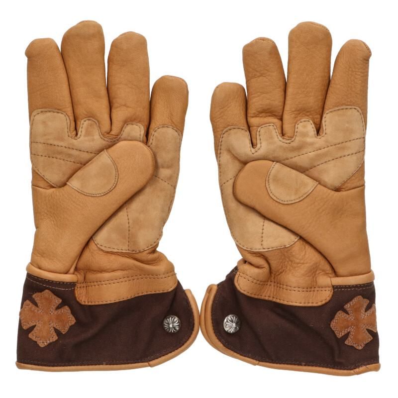 クロムハーツ GLOBE クロスパッチ付きレザー手袋 メンズ S - メルカリ