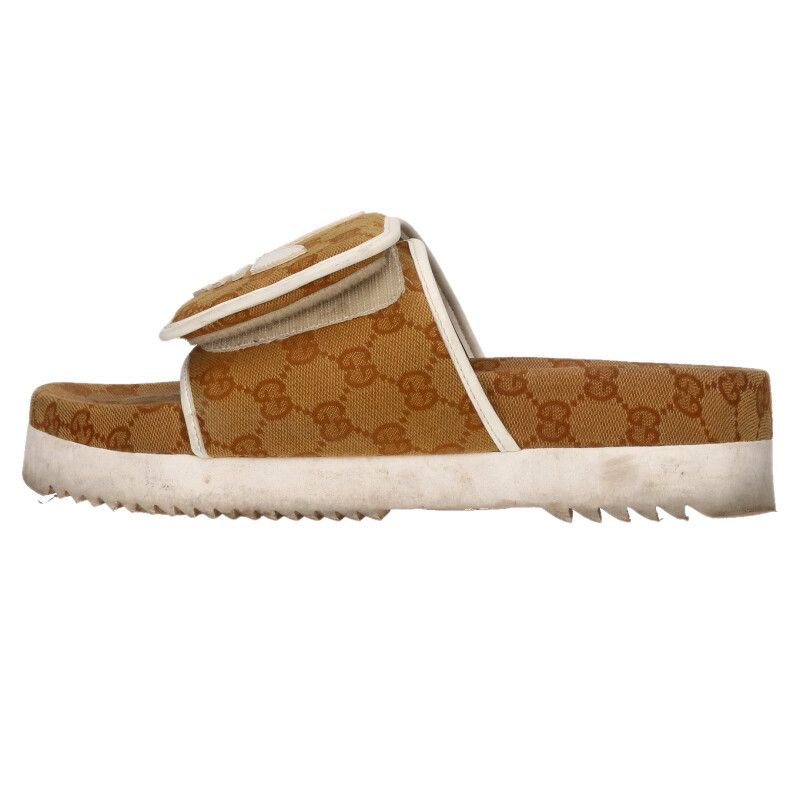 GGキャンバスプラットフォームサンダル メンズ